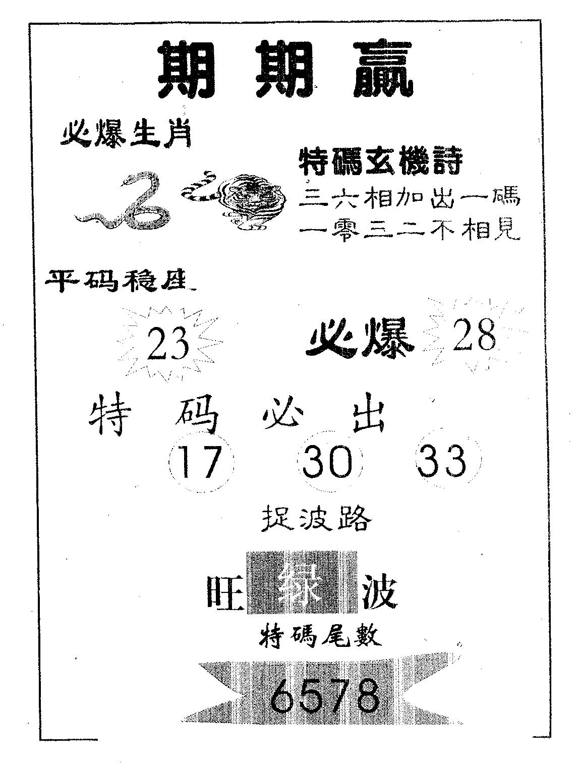 期期赢 第50期