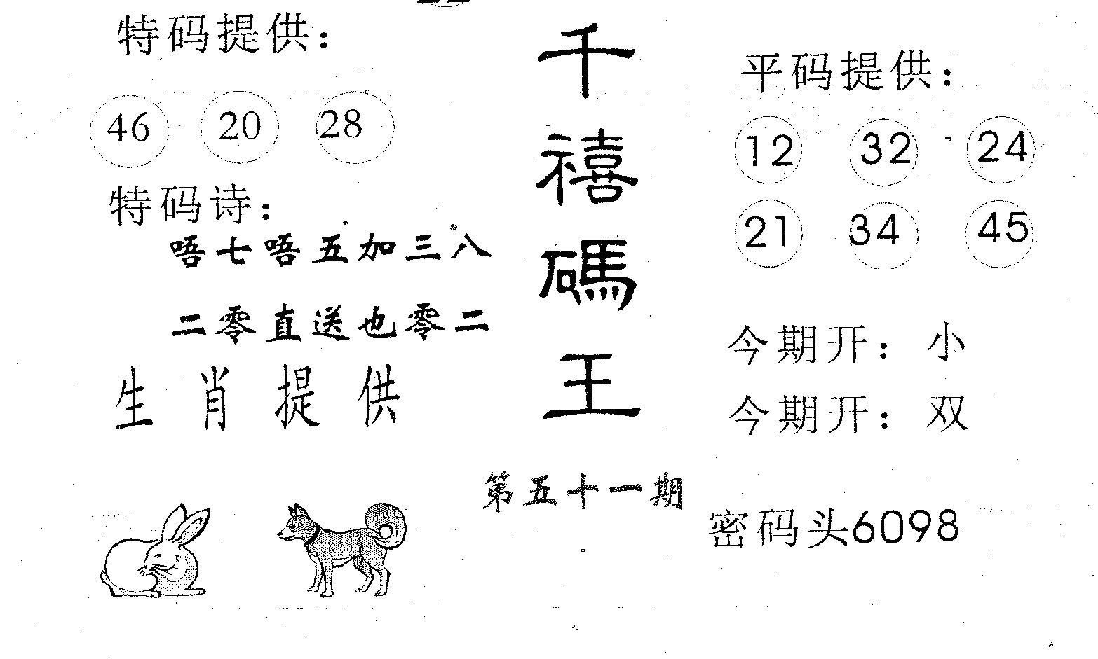 千禧码王 第51期