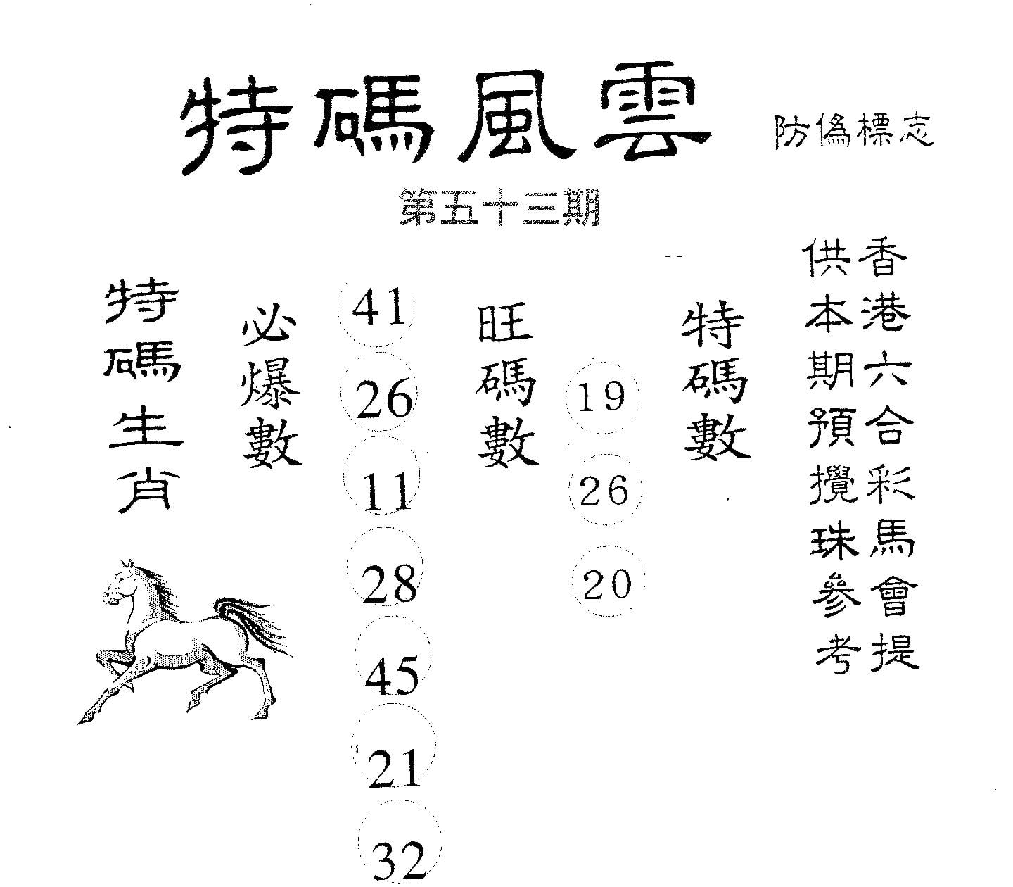 特码风云 第53期