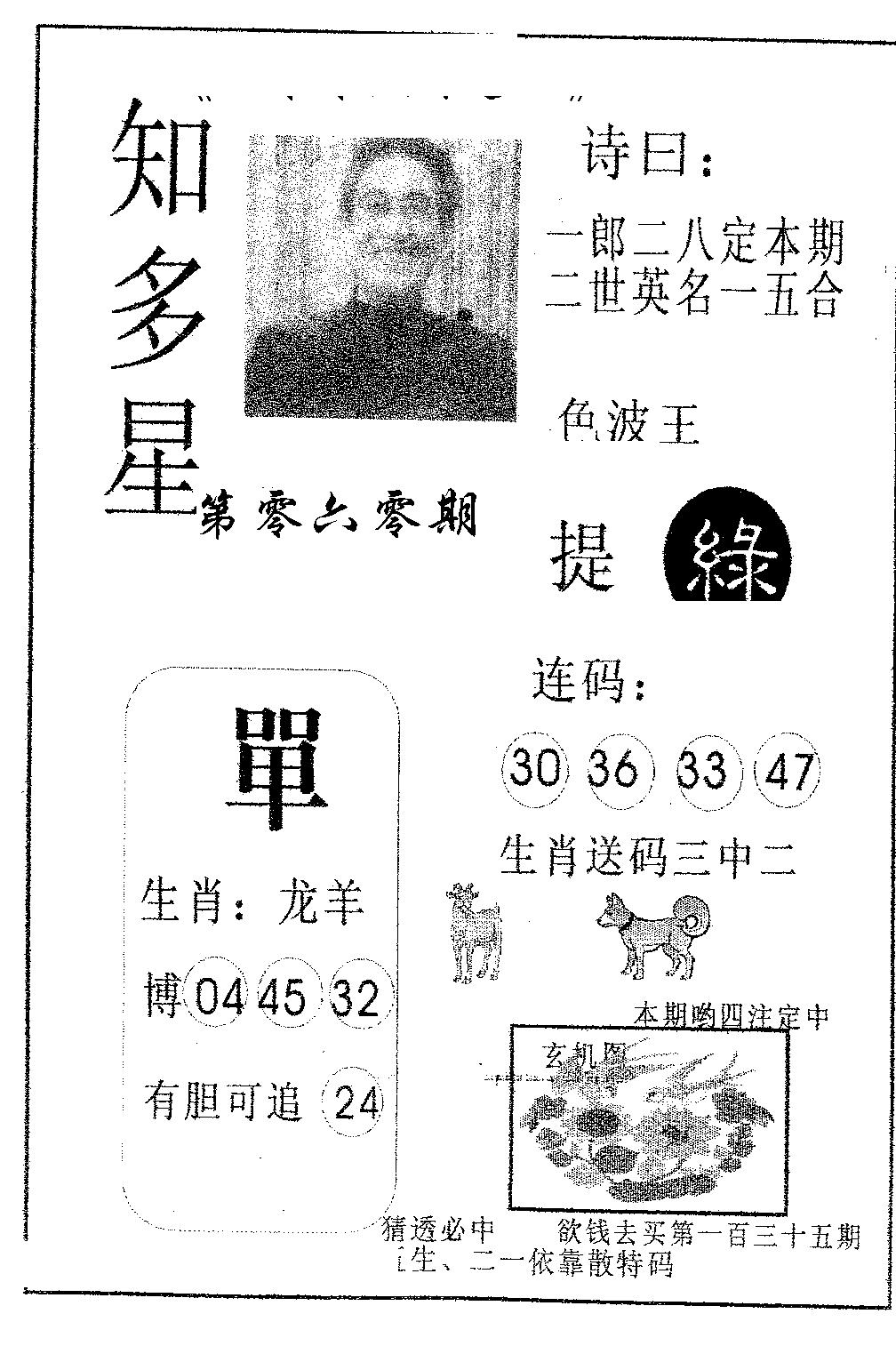 知多星 第60期
