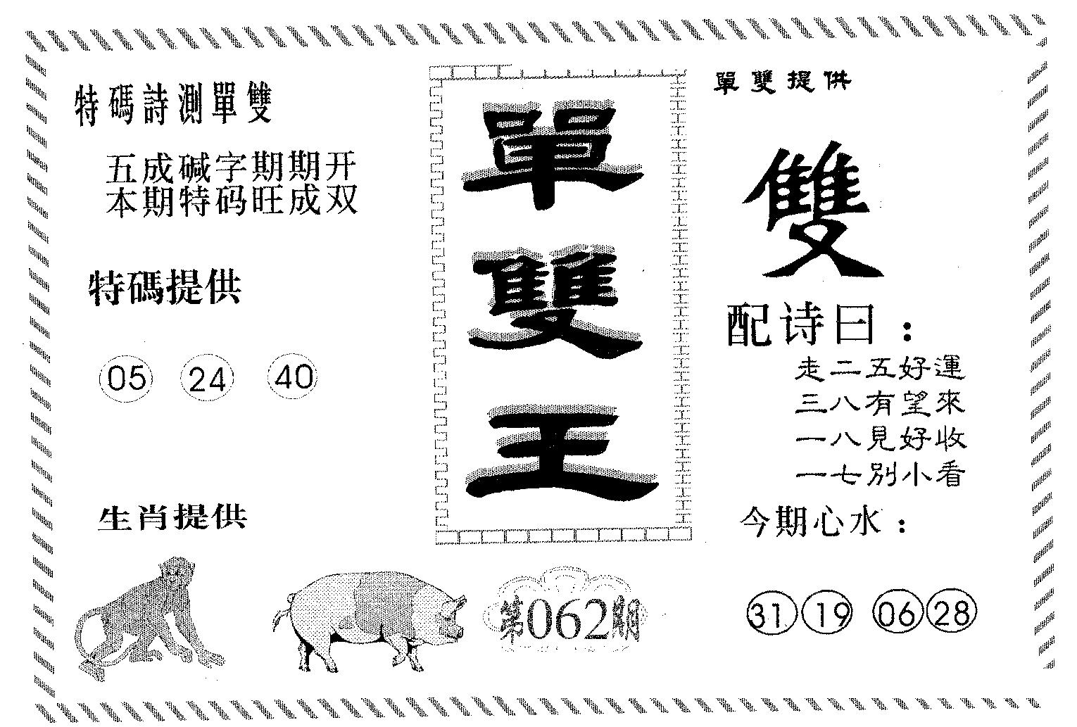 单双王B 第62期