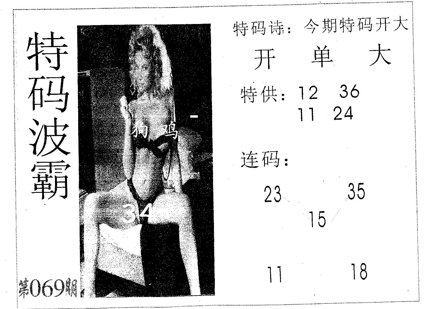 特码波霸 第69期