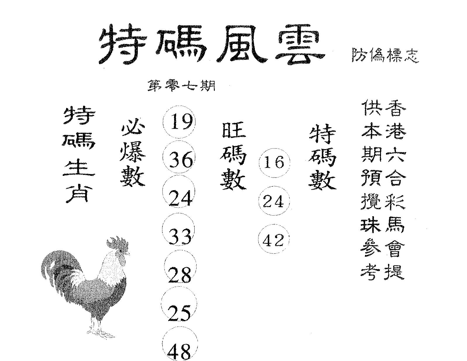 特码风云 第7期