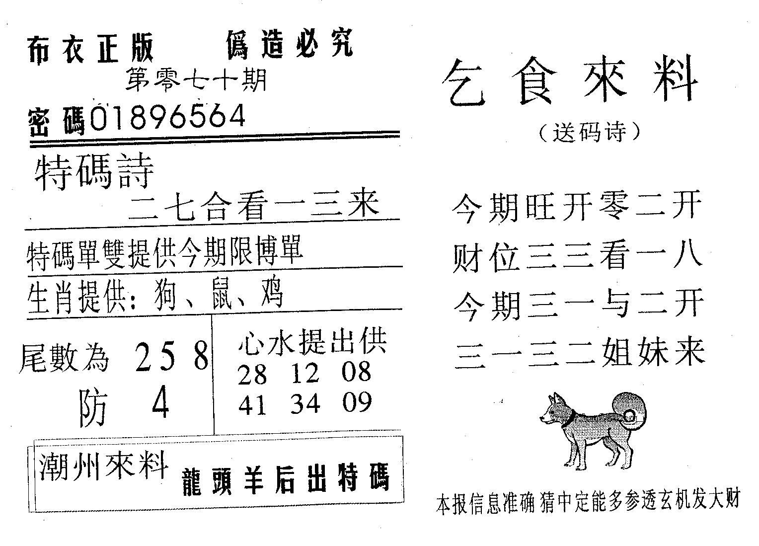 乞食来料 第70期