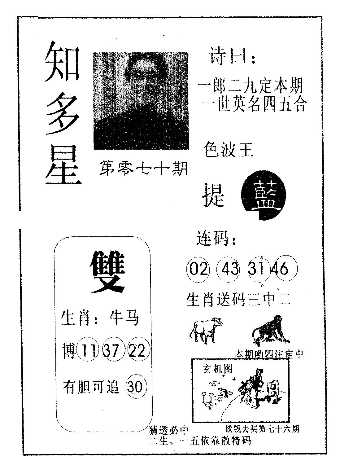 知多星 第70期