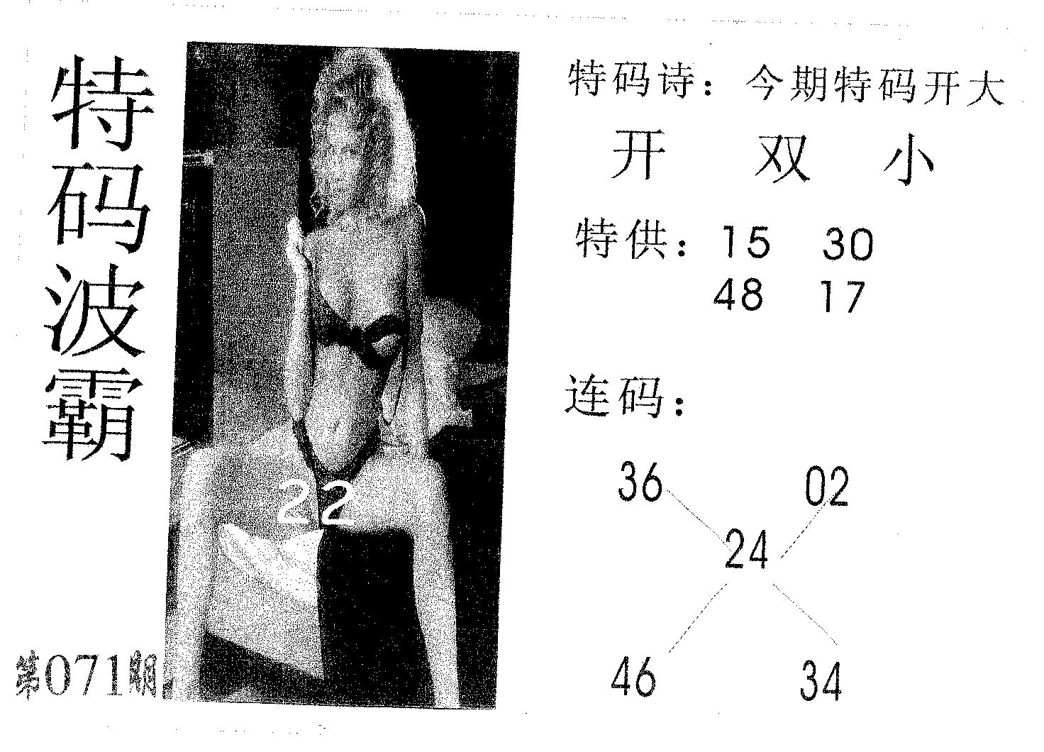 特码波霸 第71期
