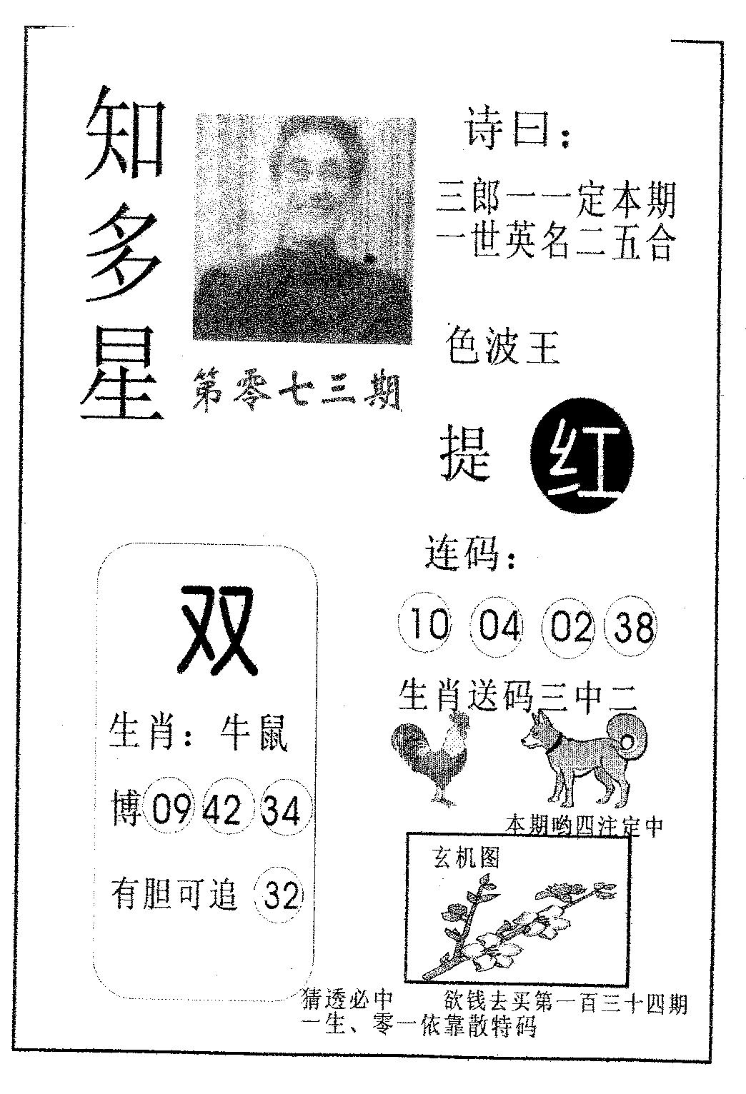 知多星 第73期