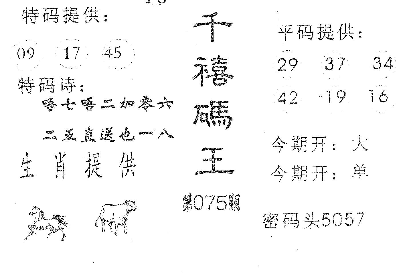 千禧码王 第75期