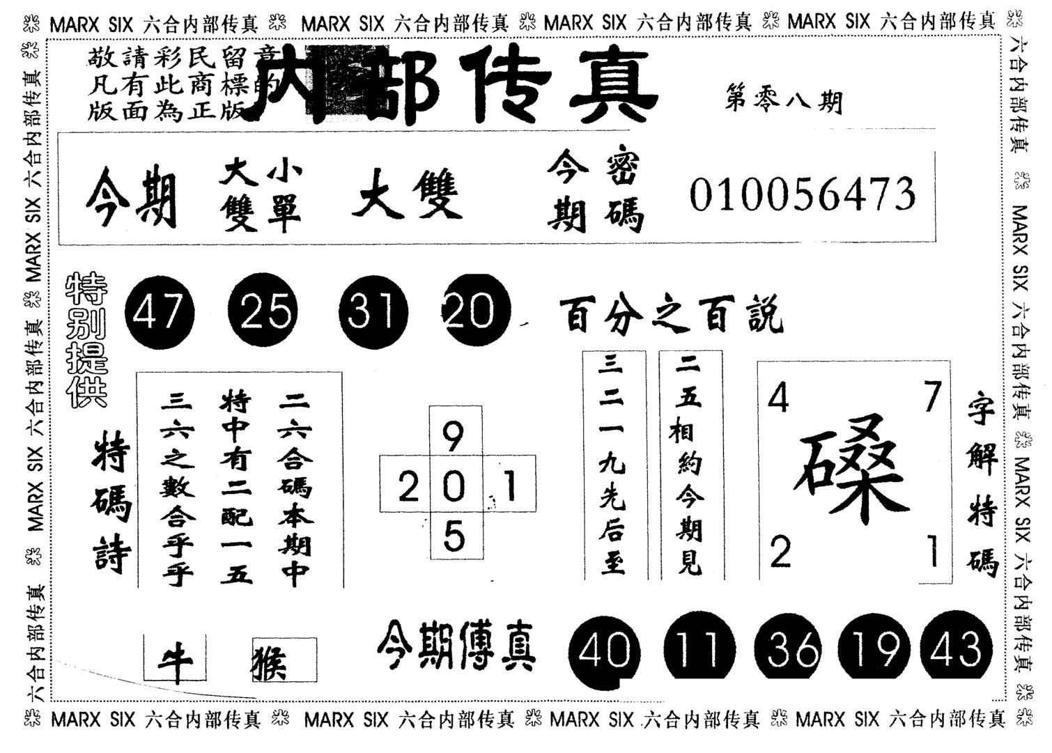另版内部传真 第8期