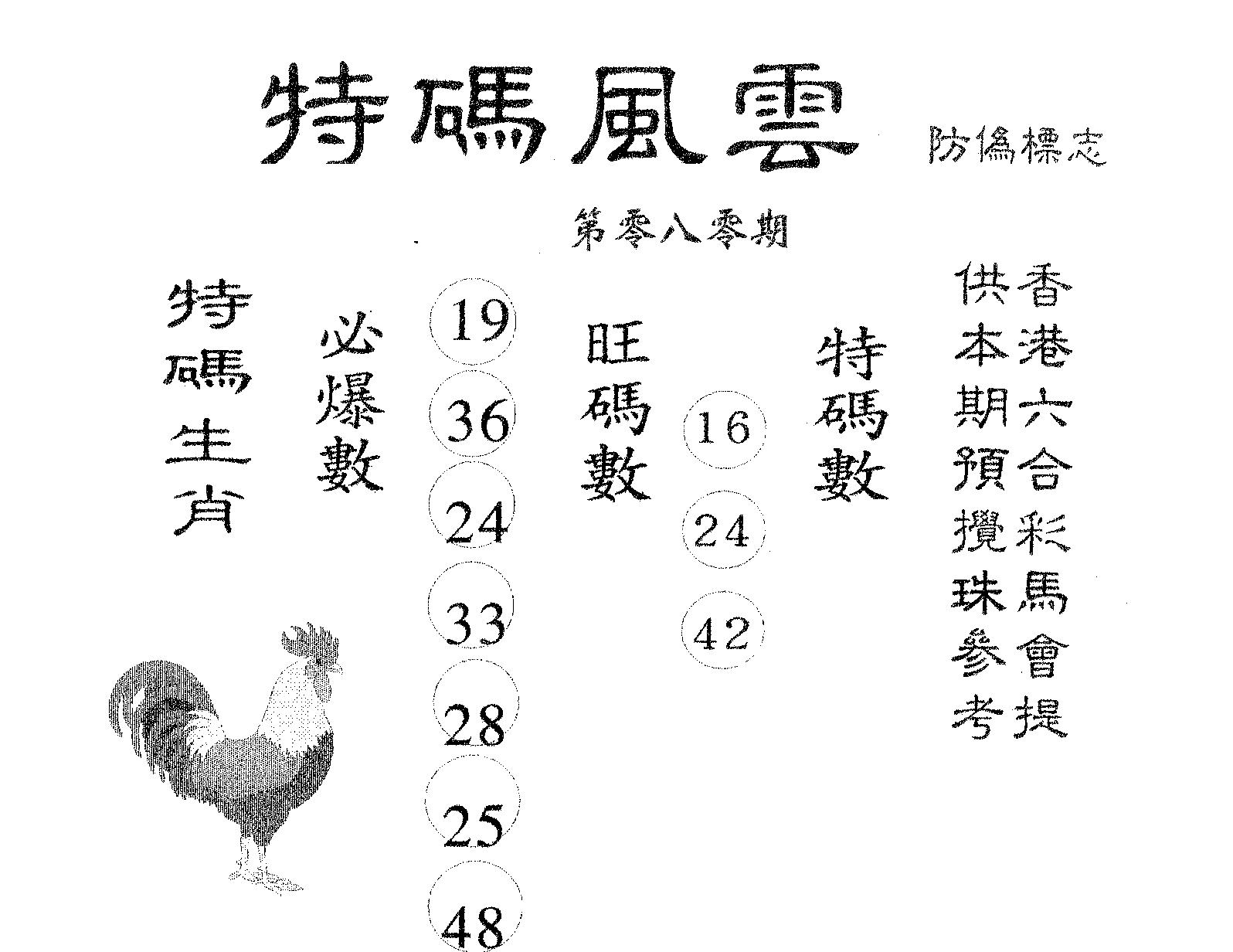 特码风云 第80期