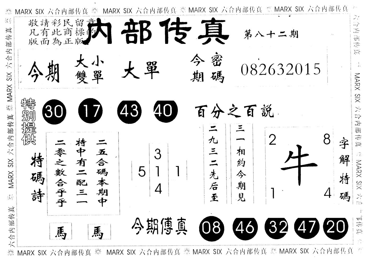 另版内部传真 第82期