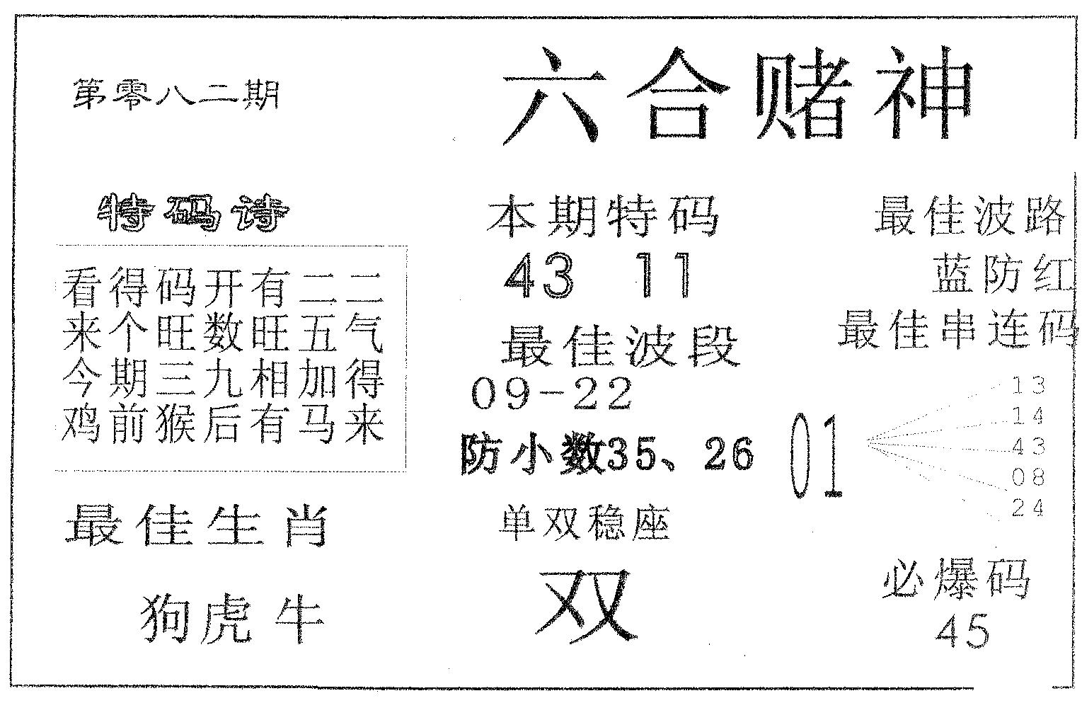 六合赌神 第82期