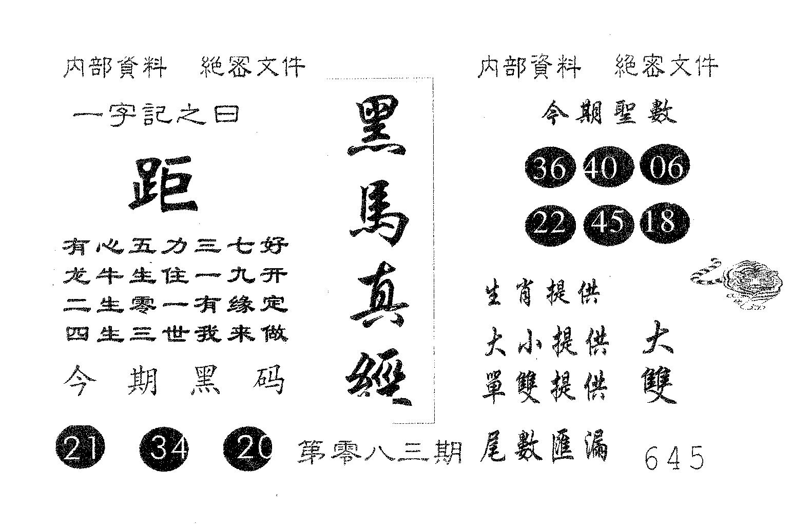 黑马真经 第83期