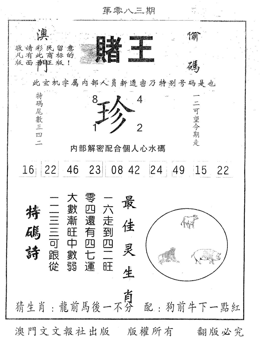 赌王 第83期
