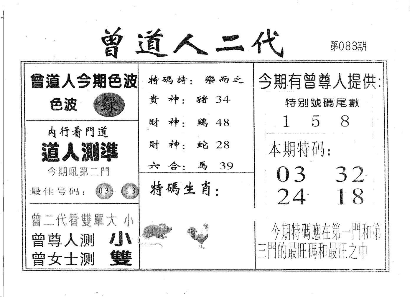 曾二代 第83期