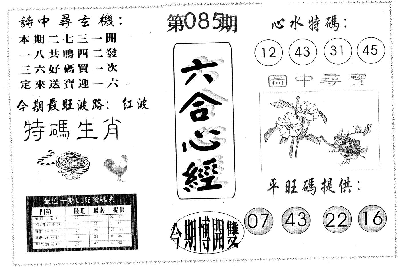 六合心经 第85期