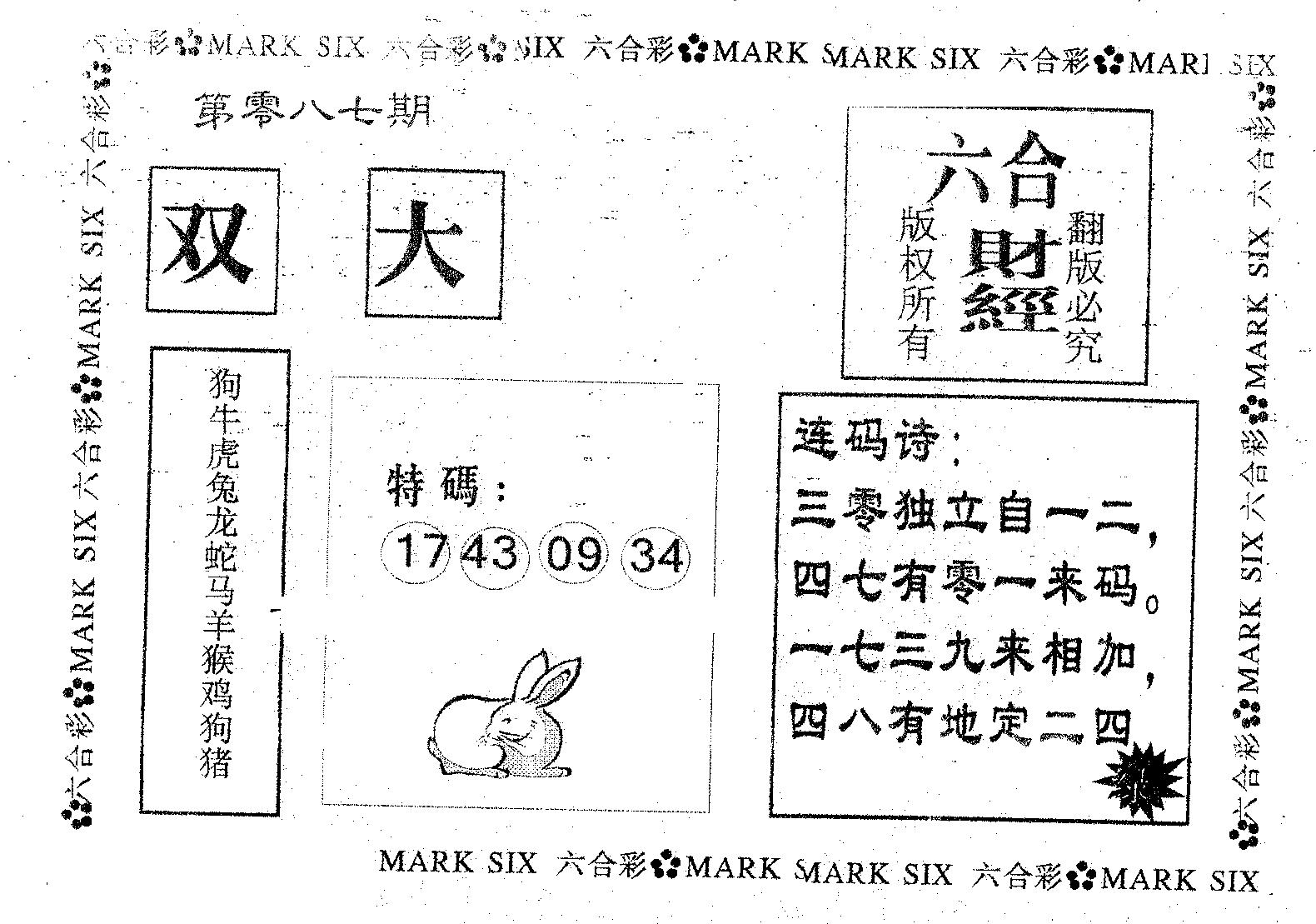 六合财经 第87期