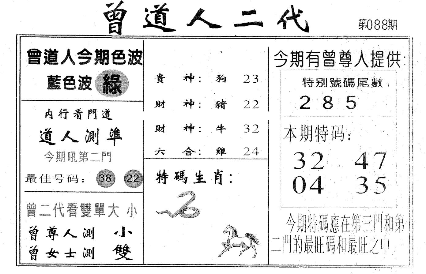 曾二代 第88期