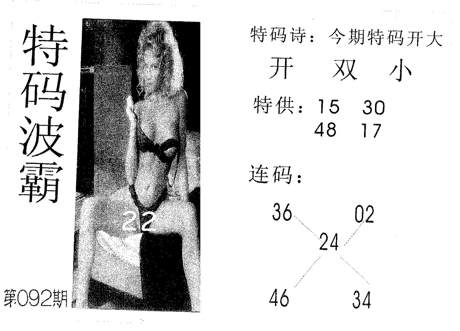 特码波霸 第92期