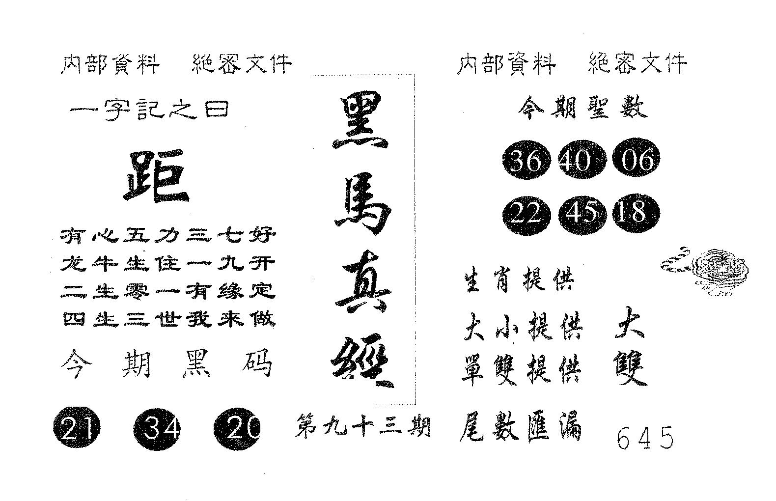 黑马真经 第93期