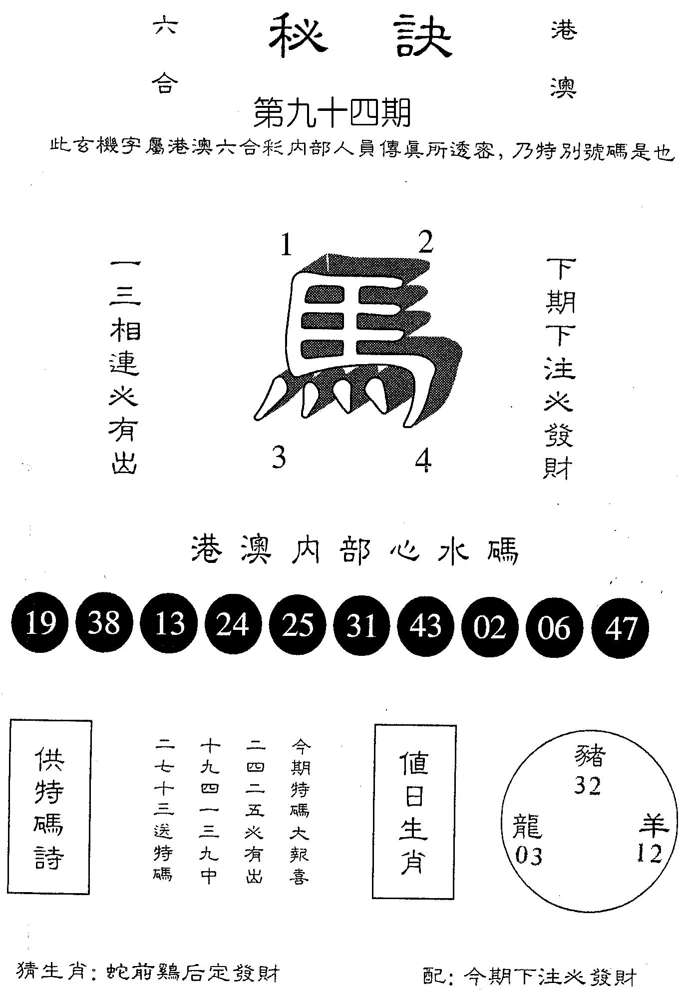 另版秘诀 第94期