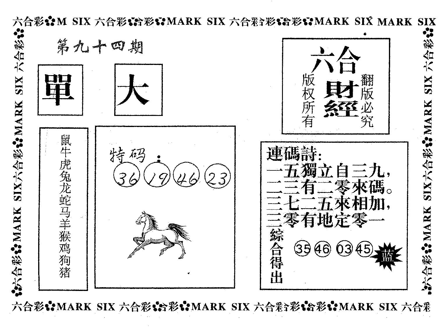 六合财经 第94期