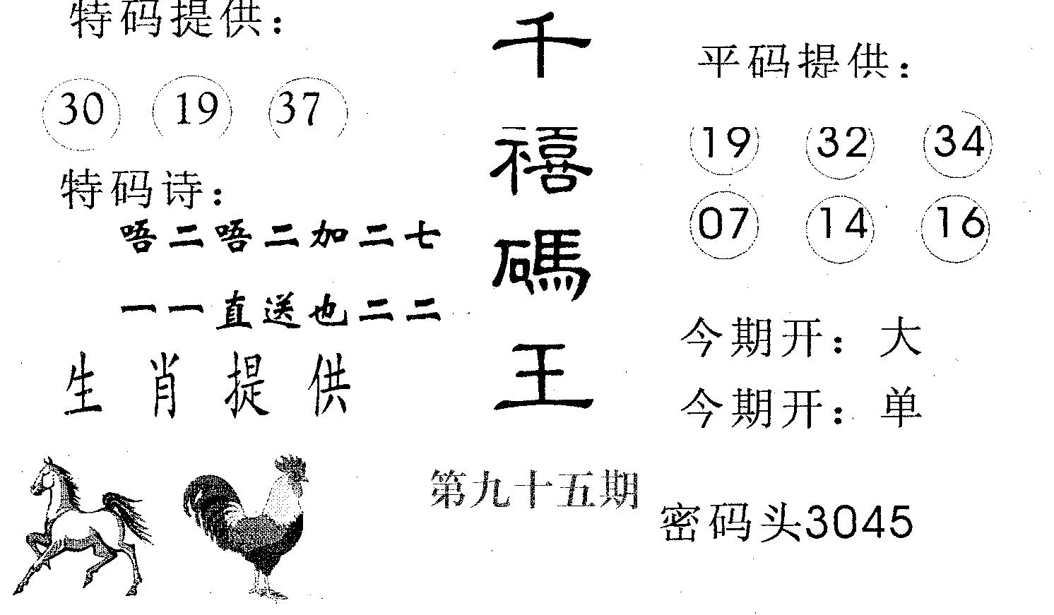 千禧码王 第95期