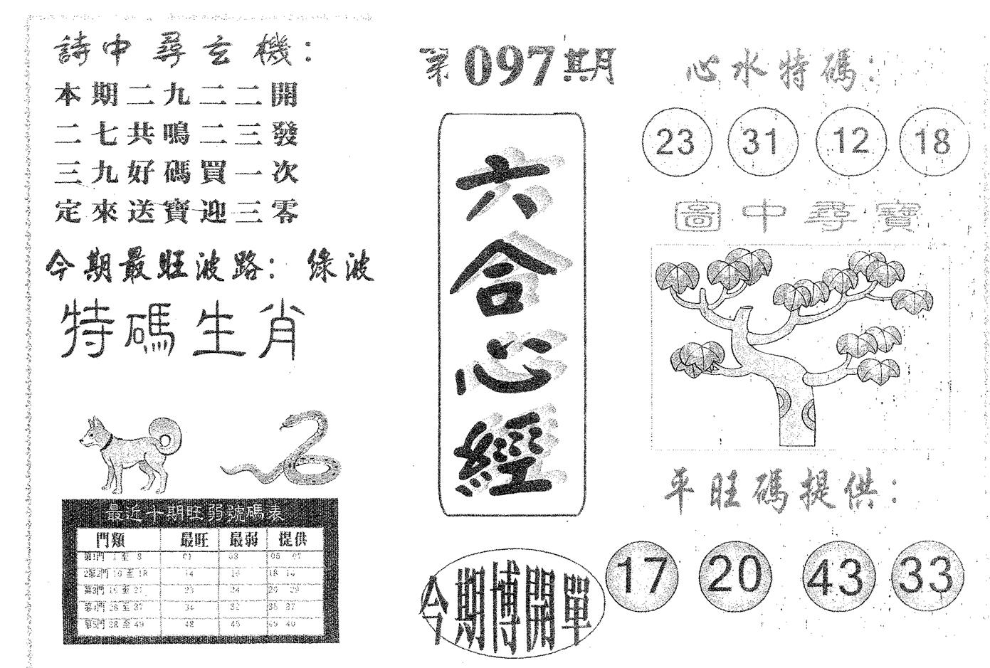 六合心经 第97期
