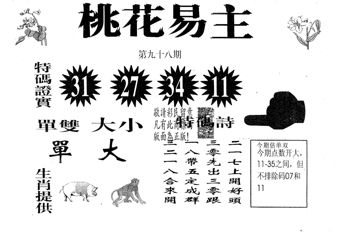 桃花易主 第98期