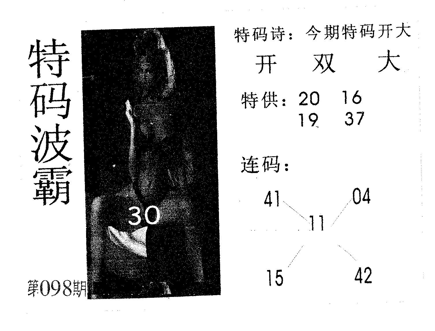 特码波霸 第98期